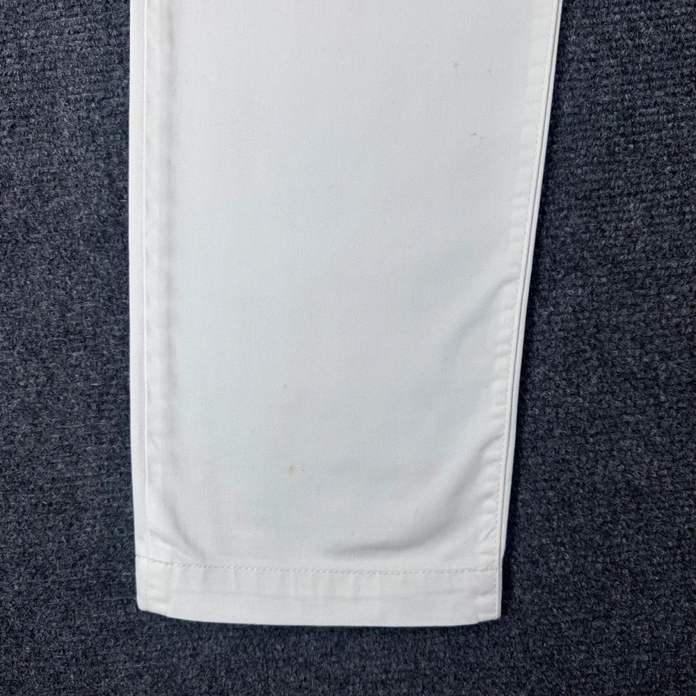 Banana Republic Fulton Skinny Pants Mens 33x30 White Chino Trousers Stretch